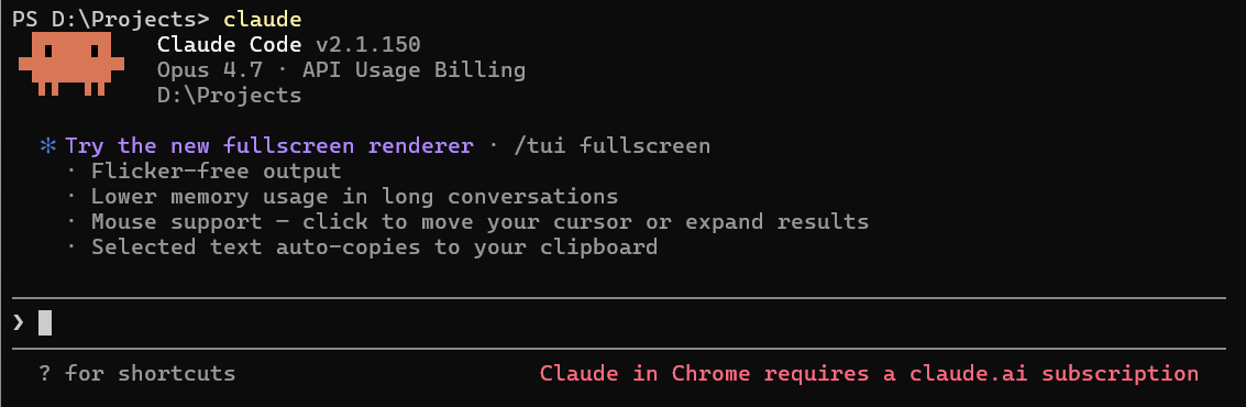 Claude Code 安装界面